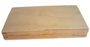 Drewniane prostokątne pudełko flok