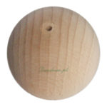 Duża drewniana kulka z otworem, koraliki drewniane, sklep koraliki drewniane naturalne.