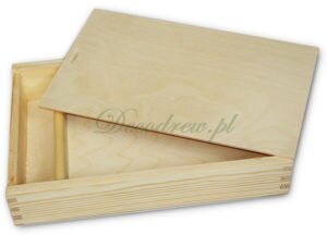 Drewniane pudło na zdjecia ozdobne decoupage decodrew